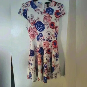 AQUA White Floral Dress xs #112